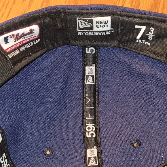 Cleveland Indians MLB fitted hat size 7 3/8th (58.7 cm) Vintage ball cap NWT - Picture 12 of 13